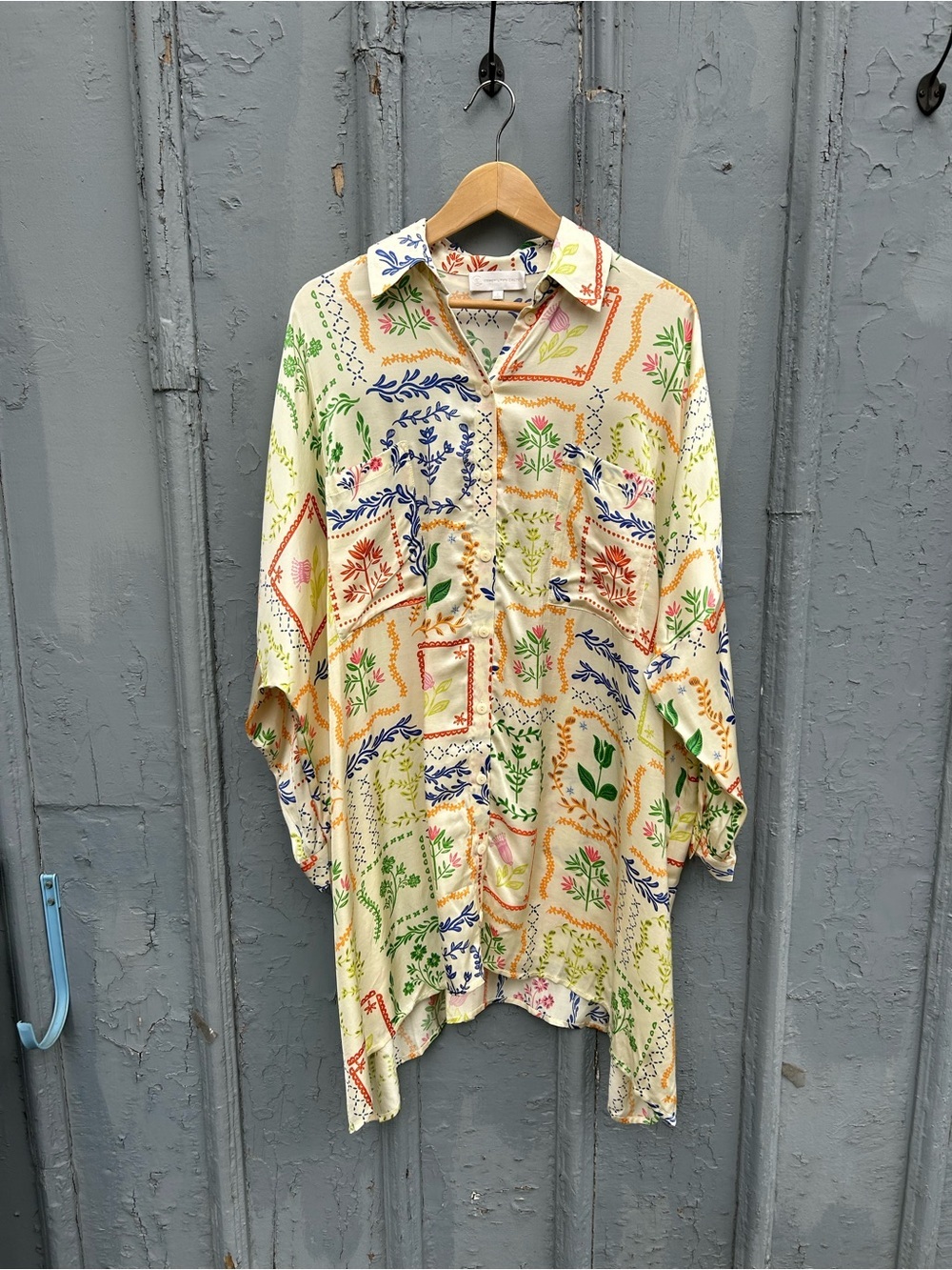 Corey Lynn Carter Floral Oversized Shirt dress, Small - Picture 3 of 11